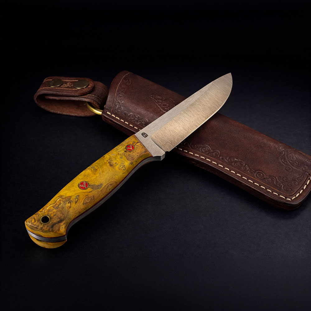 Egzotik Ahşap Saplı Bushcraft Bıçak – N690 Çelik, El Yapımı