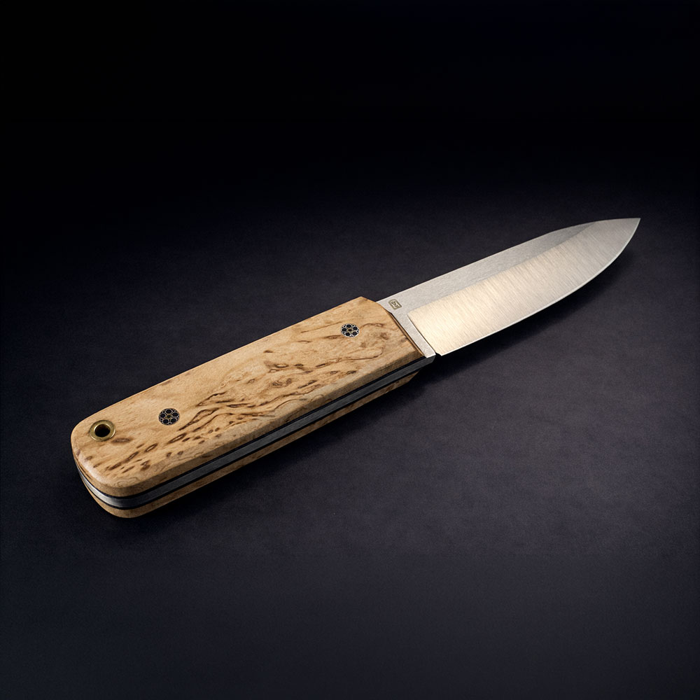 Korelean Huş Saplı Japonik Bushcraft Bıçak – N690 Çelik, El Yapımı