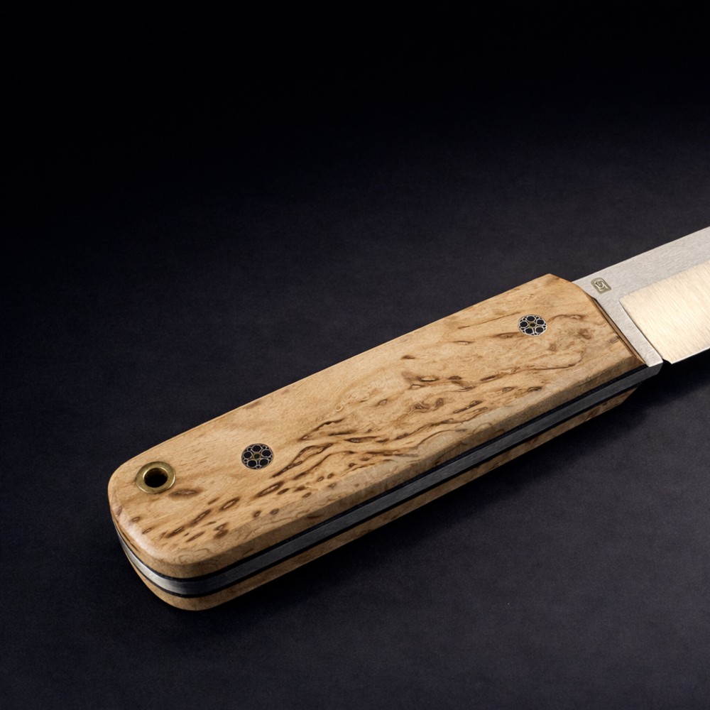 Korelean Huş Saplı Japonik Bushcraft Bıçak – N690 Çelik, El Yapımı