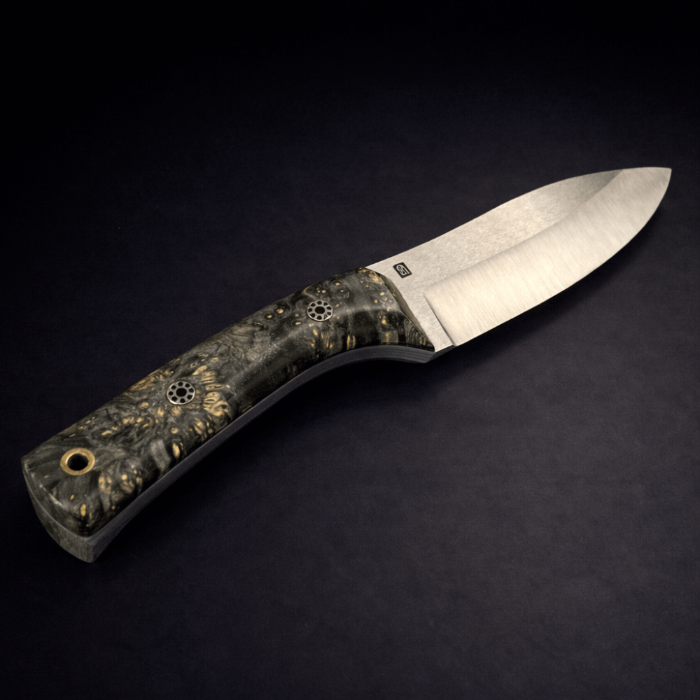 Stabilize Ambonya Saplı Nesmuk Bıçak – N690 Çelik,El Yapımı