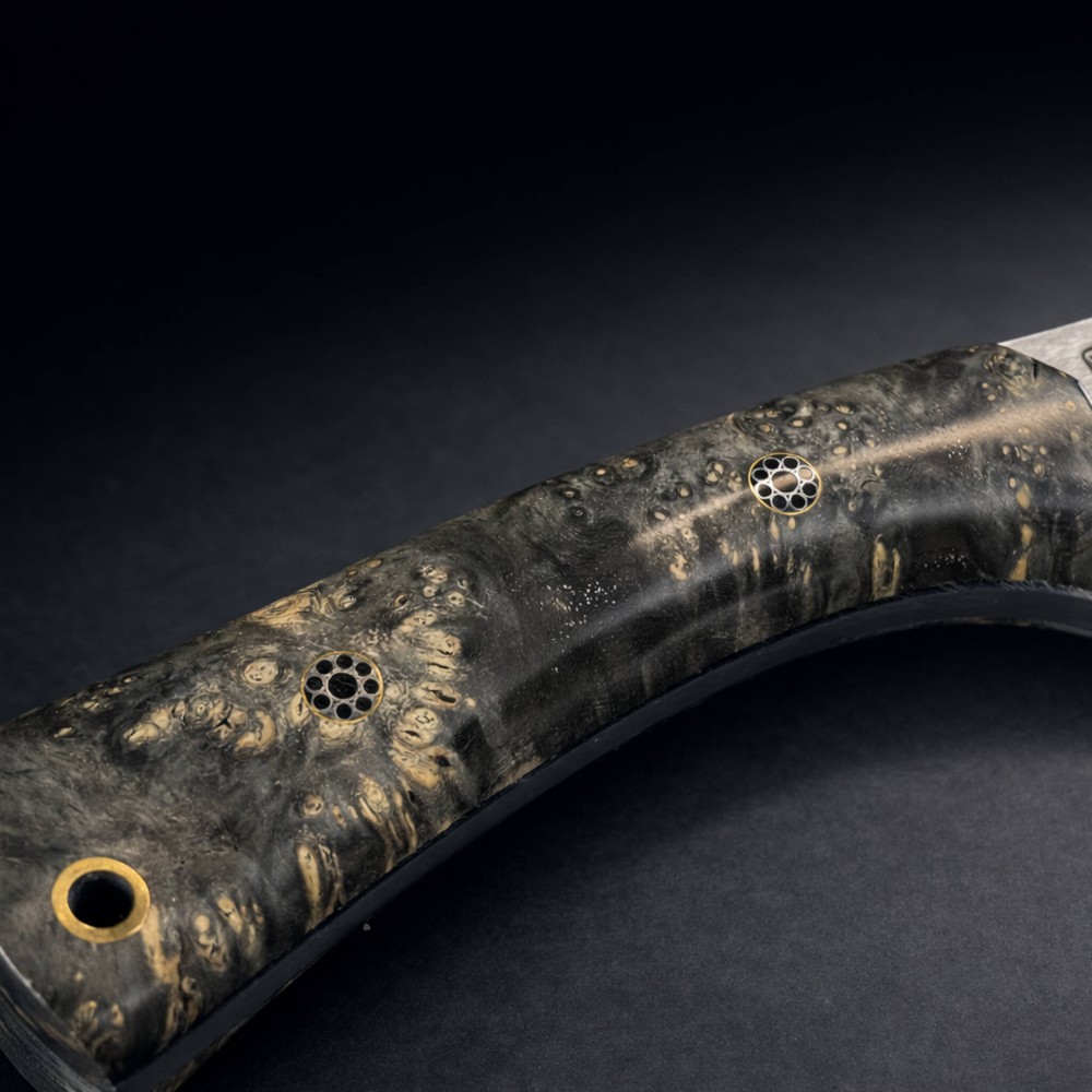 Stabilize Ambonya Saplı Nesmuk Bıçak – N690 Çelik,El Yapımı