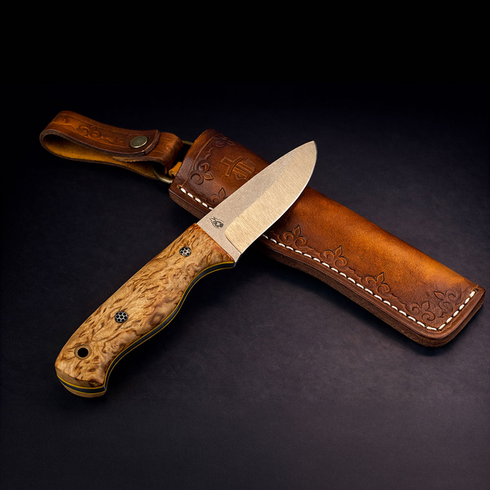 Korelean Huş G10 Liner EDC Çakı – M390 Çelik, El Yapımı Premium Bıçak