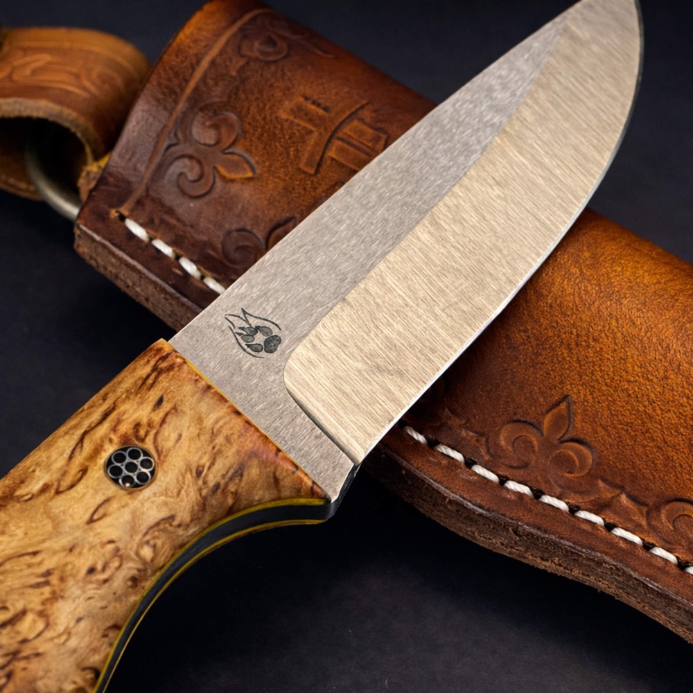 Korelean Huş G10 Liner EDC Çakı – M390 Çelik, El Yapımı Premium Bıçak