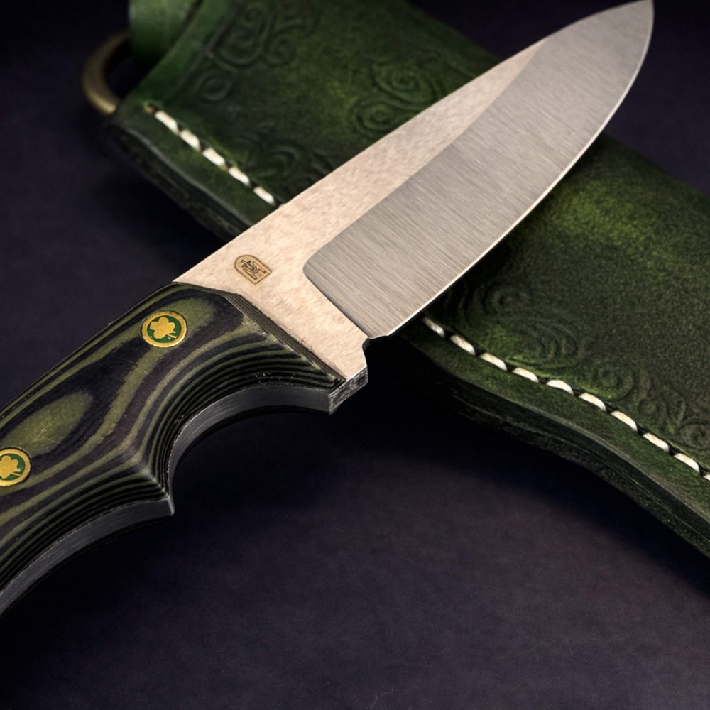 Mikarta Saplı EDC Çakı – N690 Çelik, El Yapımı Kompakt Bıçak