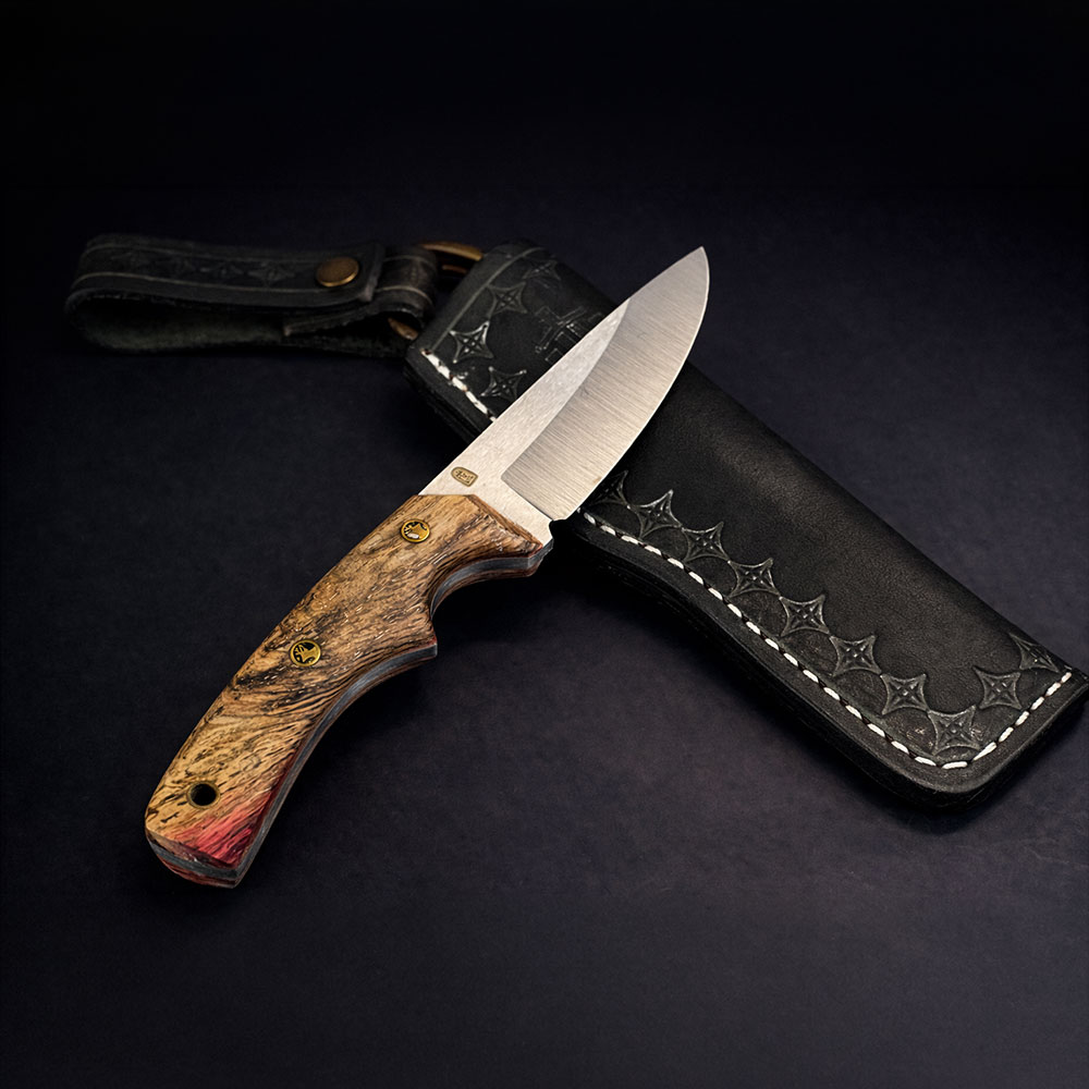 Stabilize Kızılağaç Saplı EDC Çakı – N690 Çelik, El Yapımı