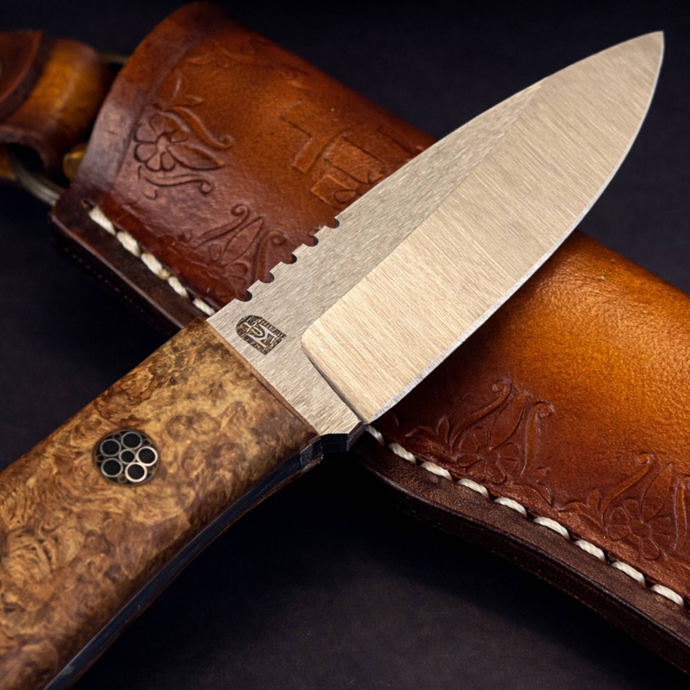 Thuya Saplı EDC Çakı – N690 Çelik, El Yapımı Mini Bıçak