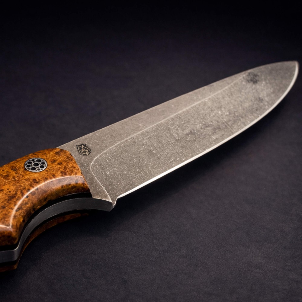 Thuya Saplı EDC Çakı – N690 Çelik, El Yapımı Kompakt Bıçak