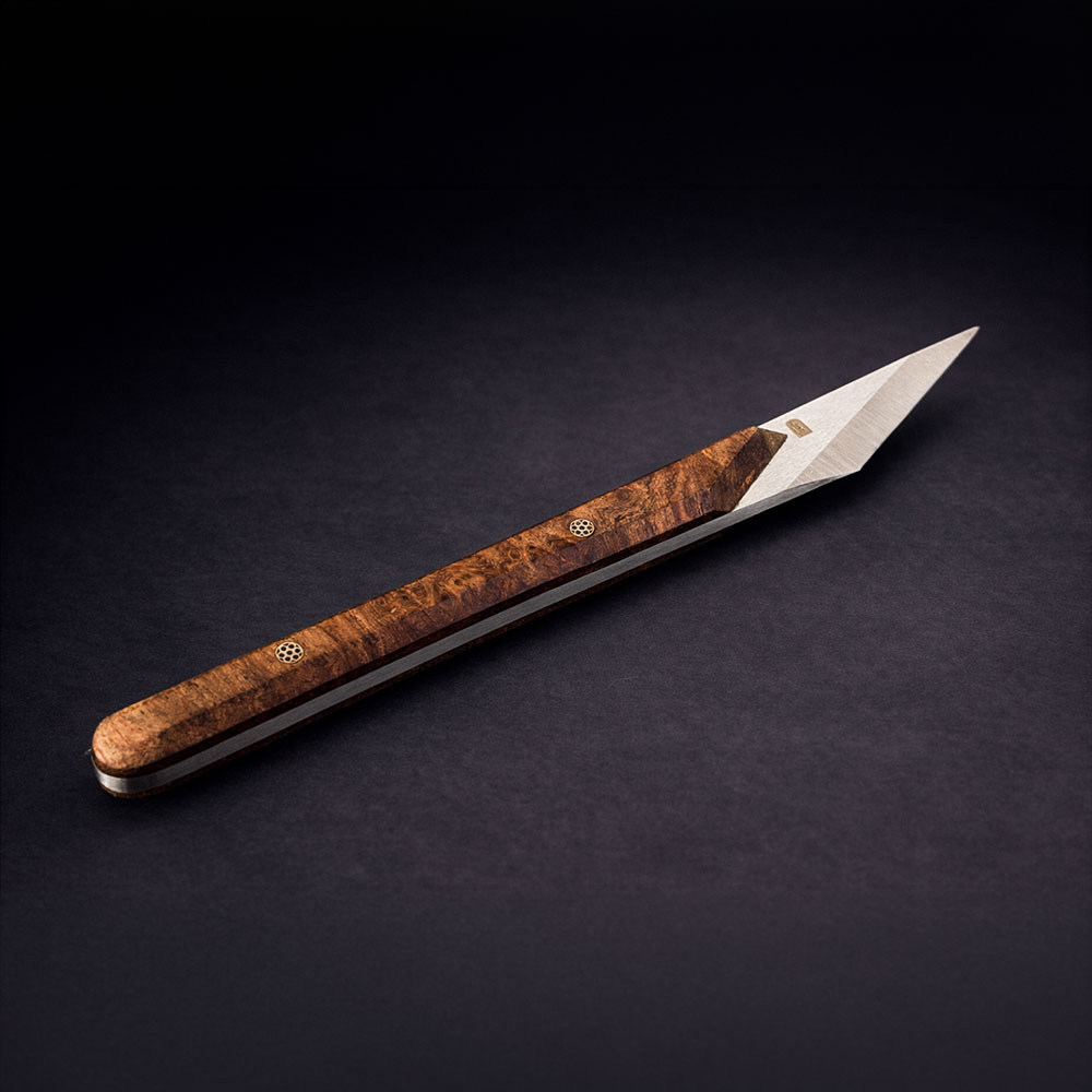 Ambonya Saplı Kiridashi – N690 Çelik, El Yapımı Mini Zanaat Bıçağı