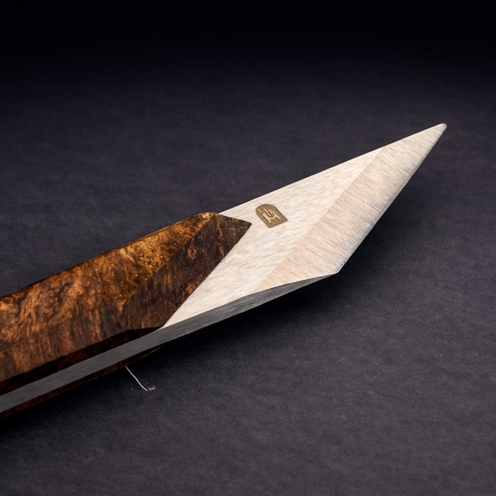 Ambonya Saplı Kiridashi – N690 Çelik, El Yapımı Mini Zanaat Bıçağı