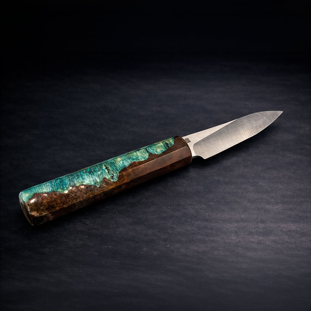 Hibrit Ambonya Saplı Petty Mutfak Bıçağı – Böhler N690 Çelik, El Yapımı