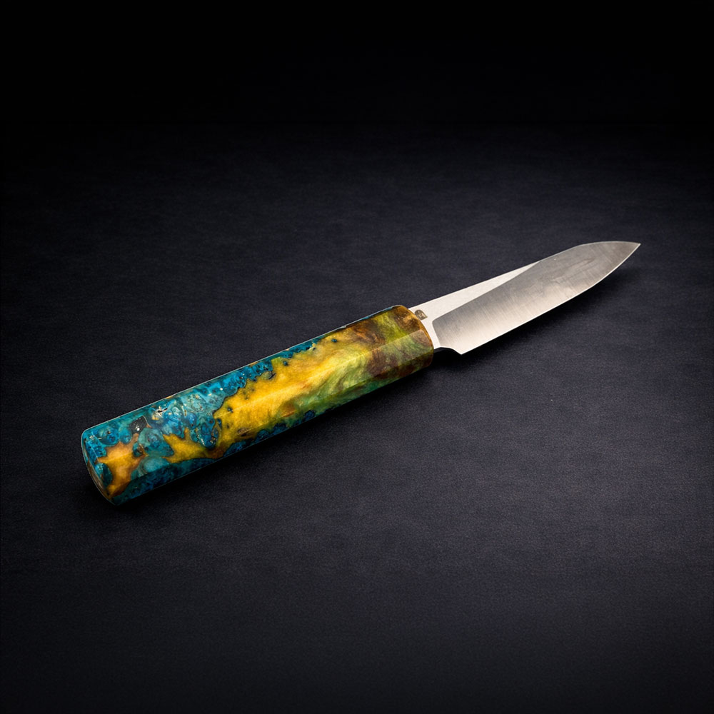 Hibrit Ambonya Saplı Petty Mutfak Bıçağı – Böhler N690 Çelik, El Yapımı