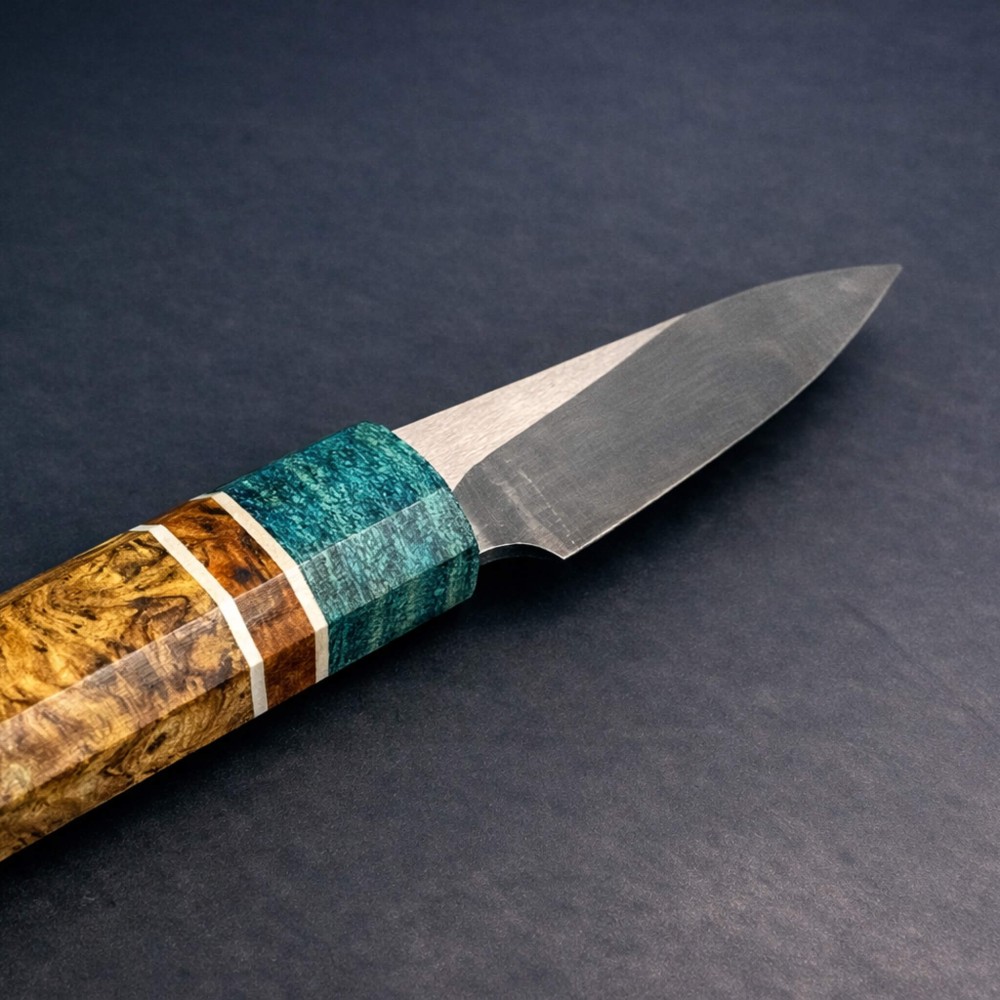 Ambonya Kombinasyon Saplı Petty Mutfak Bıçağı – Böhler N690 Çelik, El Yapımı