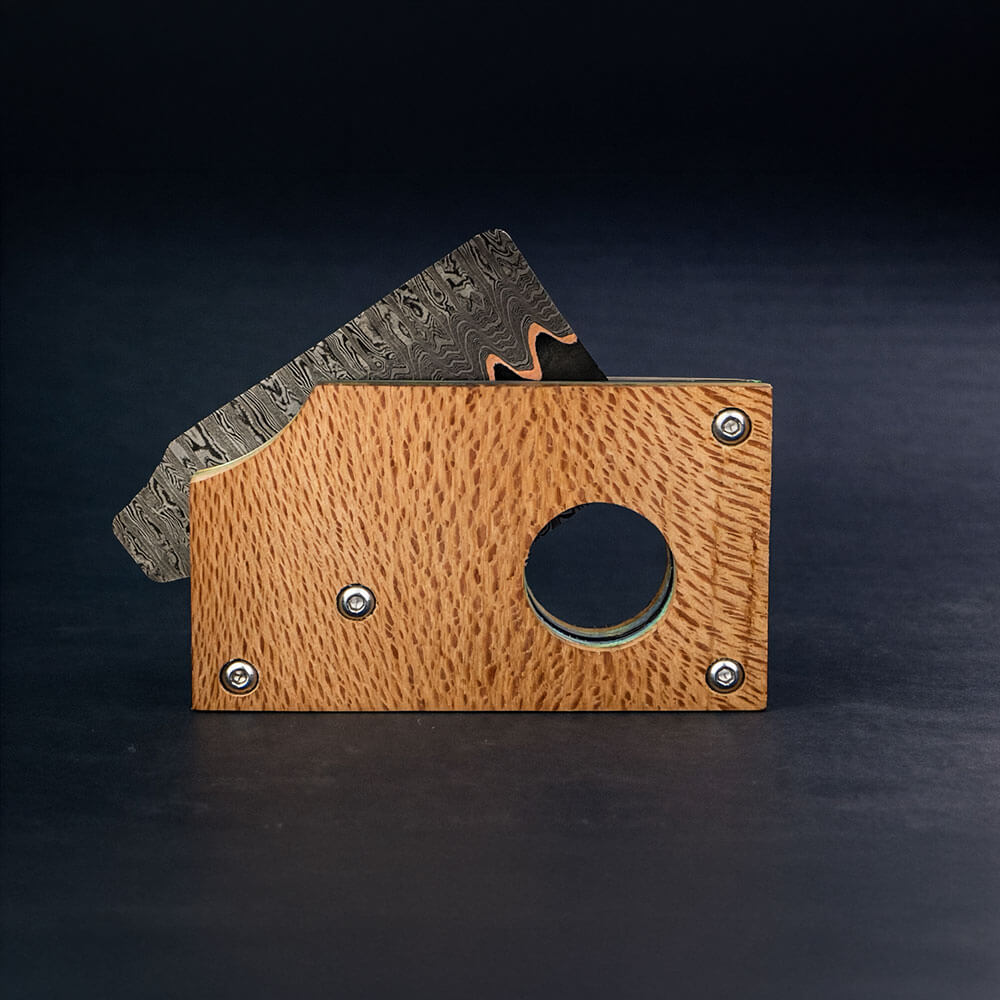 Brezilya Çınarı Saplı Gambit Bıçak – Bakır Sanmai Çelik, El Yapımı