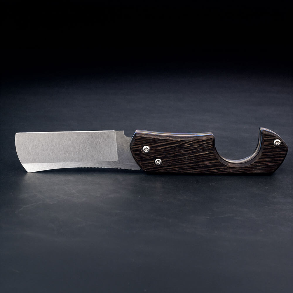 Afrika Abanoz Saplı Razor Gen2 Bıçak – Böhler N690 Çelik, El Yapımı