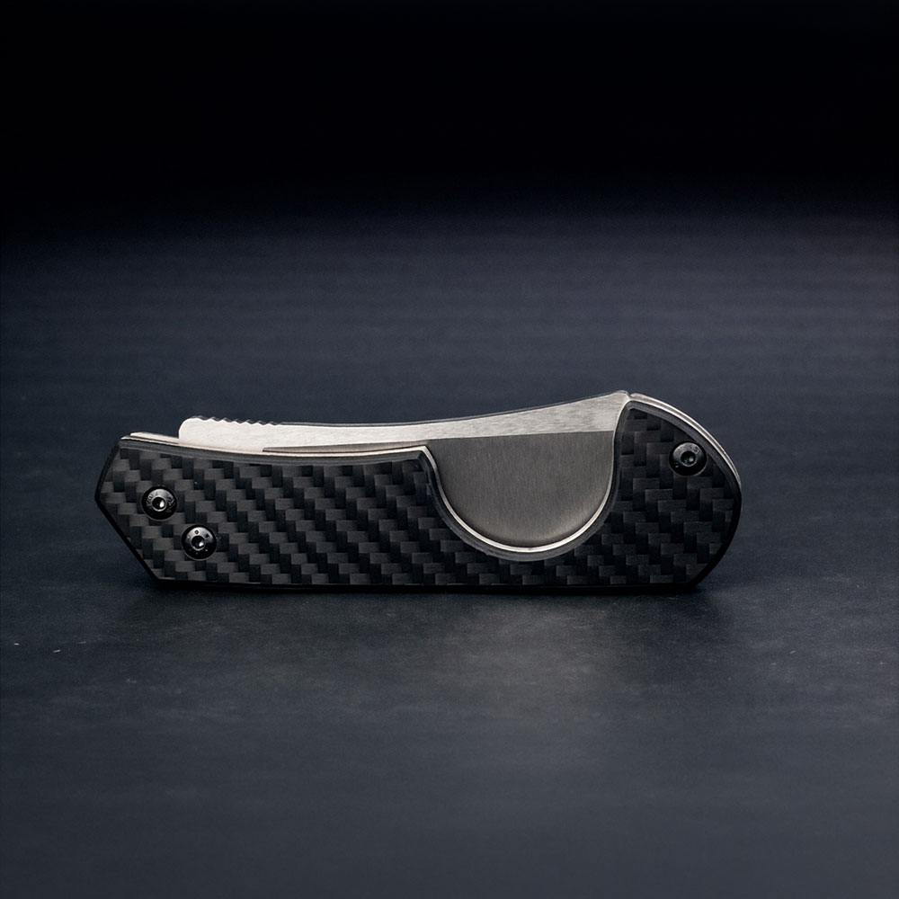 Karbon Fiber ve G10 Lineer Kombinasyon Saplı Razor Gen2 Bıçak – Böhler N690 Çelik, El Yapımı