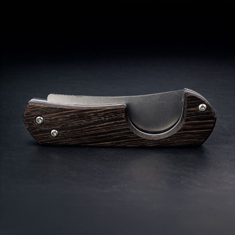 Afrika Abanoz Saplı Razor Gen2 Bıçak – Böhler N690 Çelik, El Yapımı