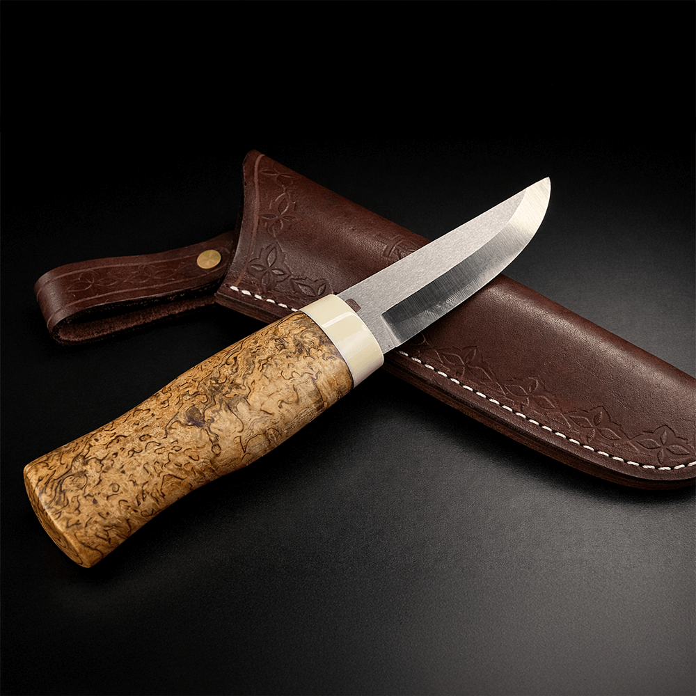 Korelian Huş Kombinasyon Saplı Puukko – Böhler M398 Çelik, El Yapımı