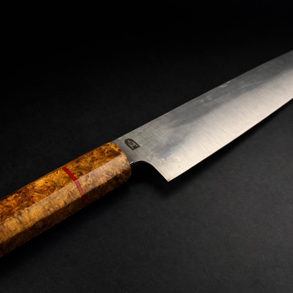 Thuya Saplı Yanagiba Mutfak Bıçağı – Böhler N690 Çelik, El Yapımı