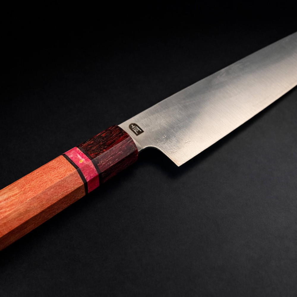 Mango ve Kızılağaç Kombinasyon Saplı Yanagiba Mutfak Bıçağı – Böhler N690 Çelik, El Yapımı